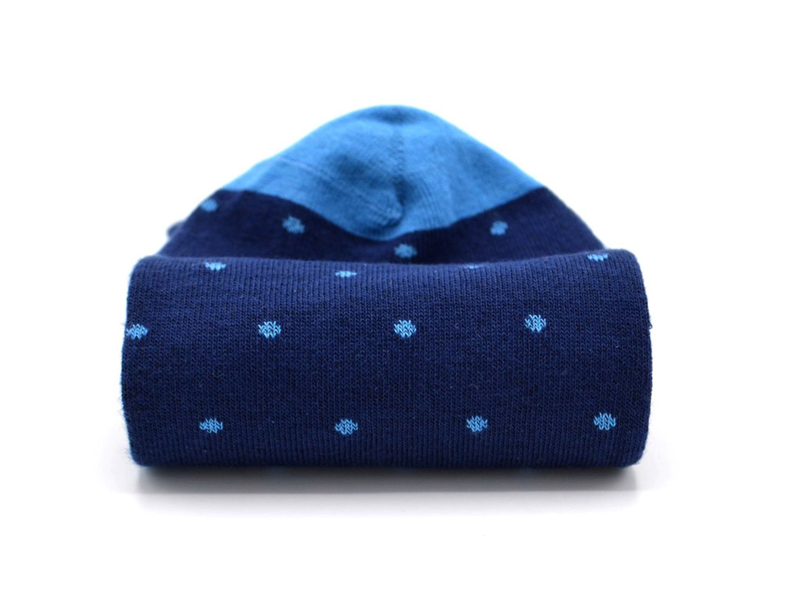 socquettes fantaisie à motifs en coton hommes femmes bleu marine pois bleu ciel